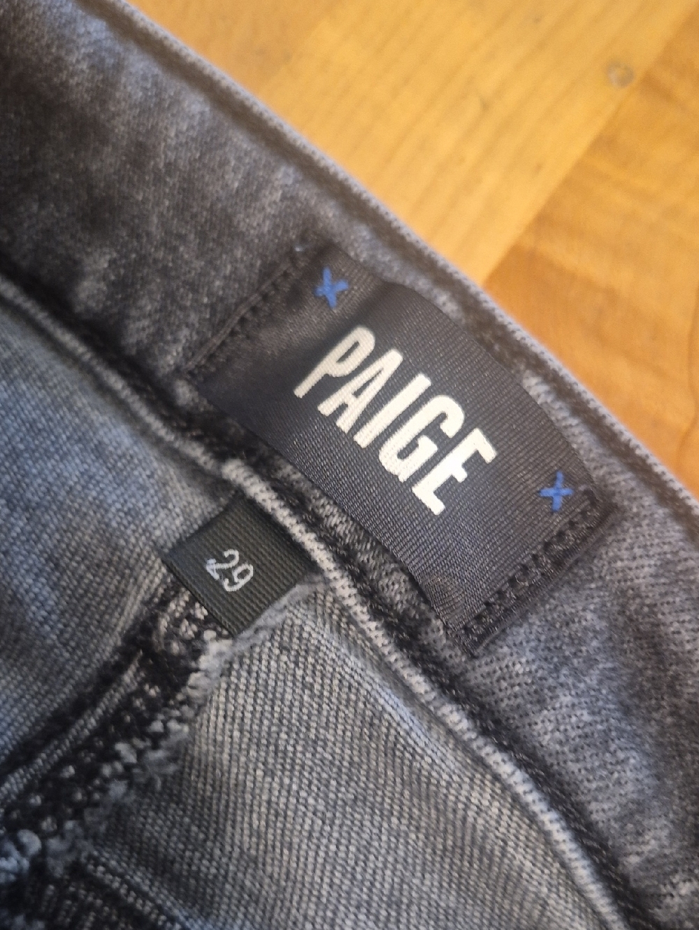 Paige Claudine Charcoal Black Jean Frayed Bottom Petite - Picture 3 of 11